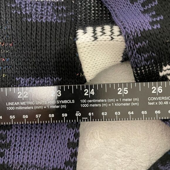 Protege Sweater Mens Large L Black Purple Coogi Style Cosby Made in USA Acrylic - Picture 6 of 7